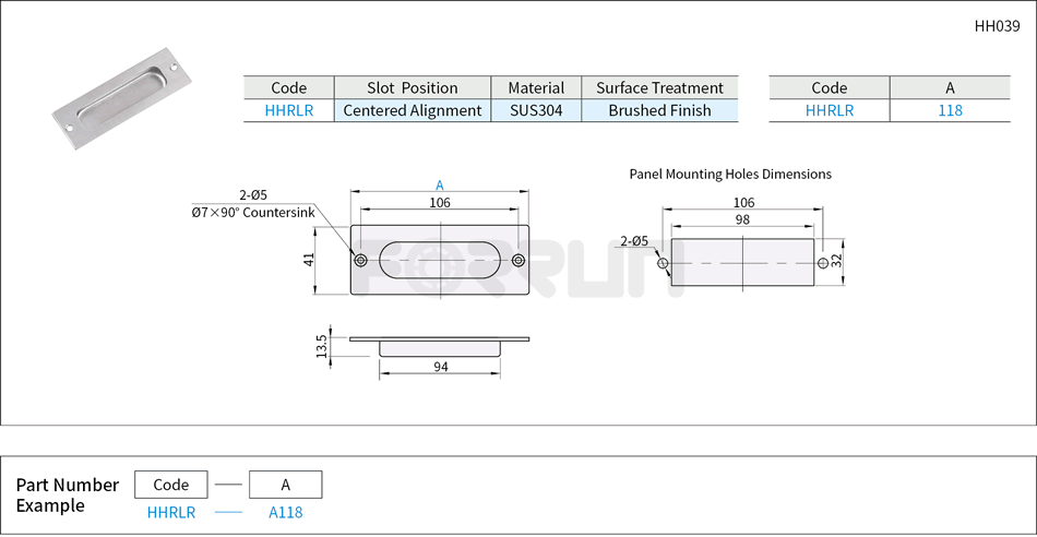 Embedded Handles - Double-Screw Mounting Type, Externally Mounting Type  Drawing/Specifications