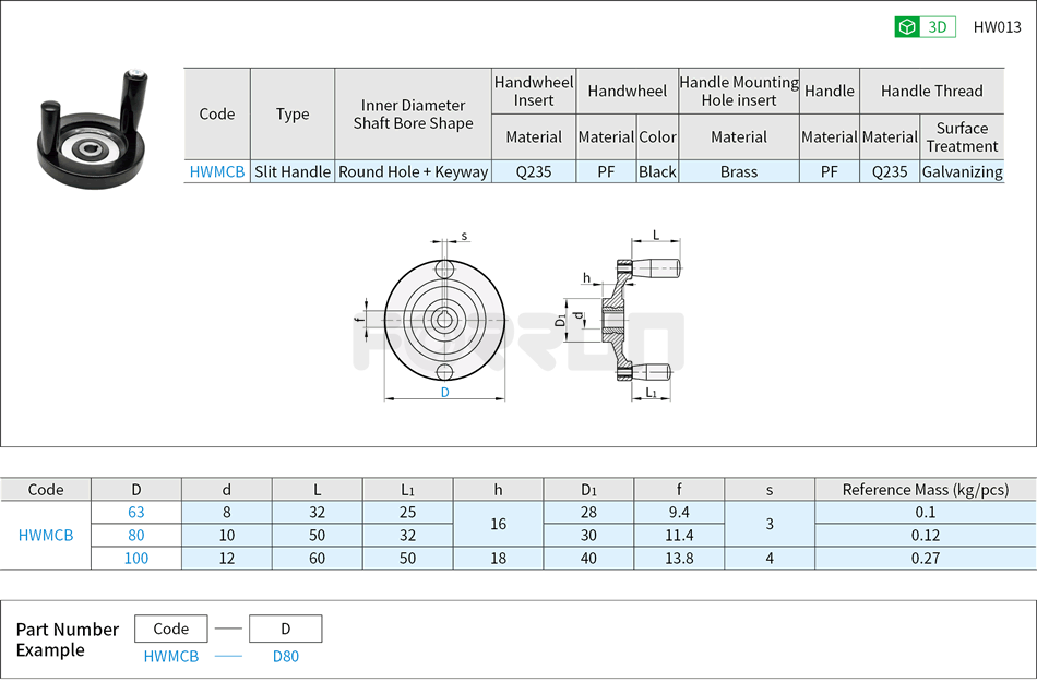 Solid Disk Handwheels - With Dual-handle Drawing/Specifications