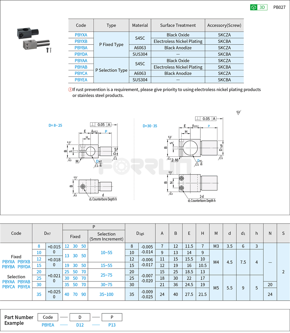 Single-Hole Strut Clamps - Straight Arm Type Drawing/Specifications