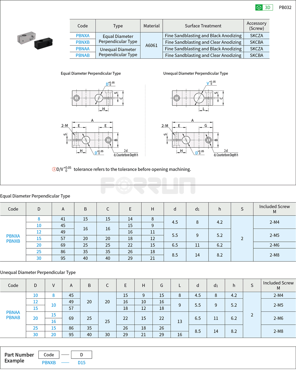 Double-Hole Strut Clamps - Equal Diameter Perpendicular Type / Unequal Diameter Perpendicular Type Drawing/Specifications
