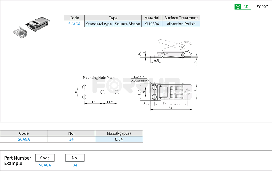 Covered Snap Locks Drawing/Specifications
