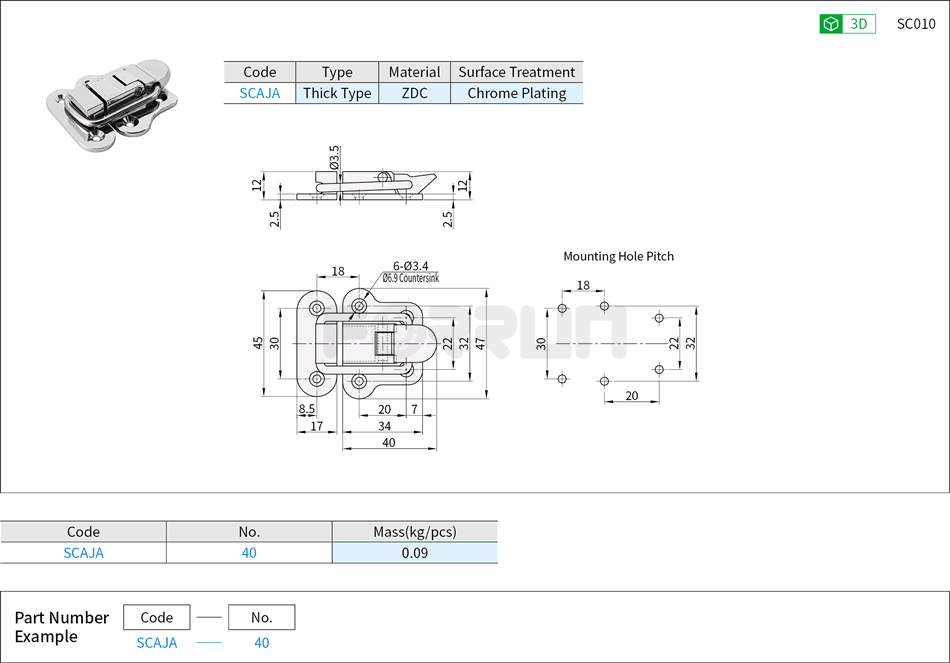 Snap Locks - Heavy Load Drawing/Specifications