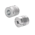 Flexible Shaft Coupling - Beam, Duralumin, Set Screw · Slit