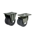 Dual Wheel Casters - Medium Load, Plate Fixed Type·Plate Swivel Type