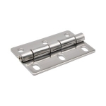 Stainless Steel Hinges - Round Hole, One Side Slotted