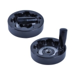 Solid Disk Handwheels - Wave Inside Shaped, With Folding Handle