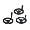 Plastic Three-Spoked Handwheels - With Folding Handle