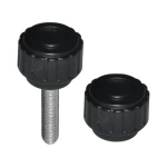 Plastic Knurled Knobs - Small Diameter