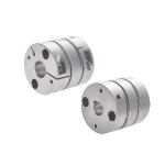 Flexible Shaft Coupling - High-Rigidity, Double Discs, Slit · Set Screw and Keyway