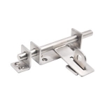 Barrel Bolt - Round Latch, Long Stroke, with Padlock Hole