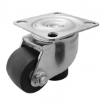 Casters with Leveling Mounts - Medium-Heavy Load, Plate Swivel Type