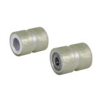 Urethane Rollers with Shafts - With Bearings, Groove Type