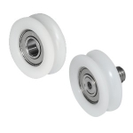 Conveyor Bearings - Engineered Plastic, U Groove Type · V Groove Type · One Side Flanged Type