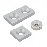 Magnet with Holder - Countersunk Hole, Round/Square Type