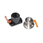 Rotary Connector with Lever Clamp - Round Flange Type / Opposite-Side Flange Type