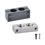 Double-Hole Strut Clamps - Equal Diameter Parallel Type, Selectable Hole Pitch / Custom Hole Pitch