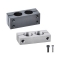 Double-Hole Strut Clamps - Equal Diameter Parallel Type, Selectable Hole Pitch / Custom Hole Pitch