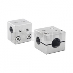 Double-Hole Strut Clamps - Unequal Diameter Perpendicular Type, Selectable Hole Pitch / Custom Hole Pitch, With Mounting Hole price, quotations, parameters, images