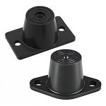 Bell-Shaped Vibration Mount – Female Thread Mounting Plate, Two-Hole Type