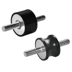 Rubber Vibration Isolator – Male Thread Both Ends, Cylindrical & Waist Type