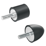 Rubber Vibration Isolator – Male Thread One End, Cylindrical & Conical Type
