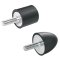 Rubber Vibration Isolator – Male Thread One End, Cylindrical & Conical Type